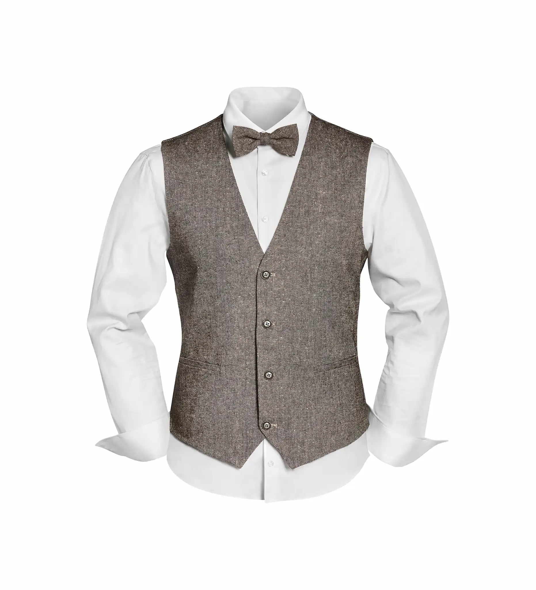 Westen Set mit Fliege und Einstecktuch für Hochzeit und Feier