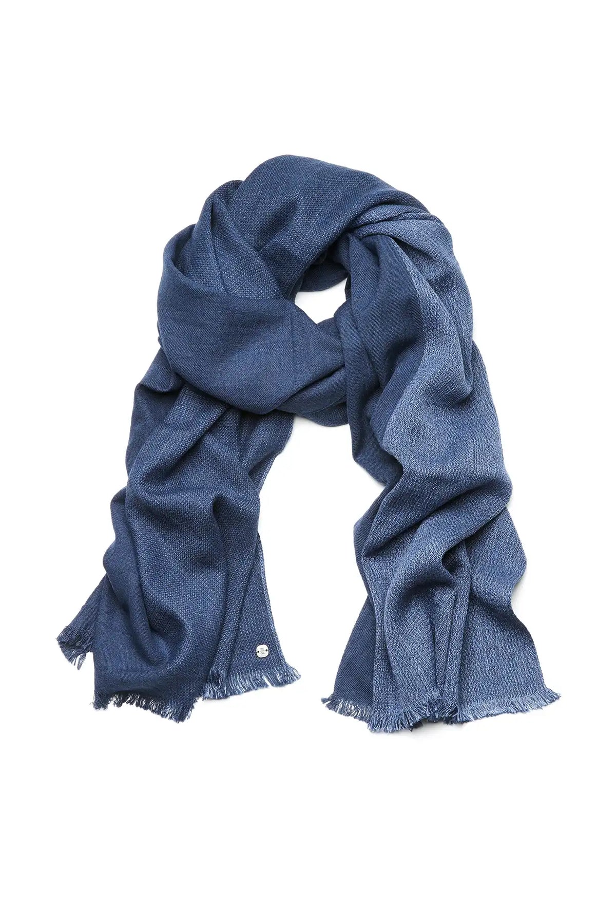 (Dunkelblau) Wendeschal Herren zweifarbig – lässig geschlungen beide Seiten sichtbar