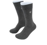 (Anthrazit) Herren Socken Uni Baumwolle mit Prince Bowtie Logo – Trageansicht
