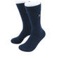 (Dunkelblau) Herren Socken Uni Baumwolle mit Prince Bowtie Logo – Trageansicht