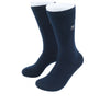 (Dunkelblau) Herren Socken Uni Baumwolle mit Prince Bowtie Logo – Trageansicht