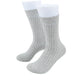 (Hellgrau) Herren Socken Rippstruktur Baumwolle – Trageansicht