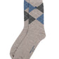 (Beige) Herren Socke Argyle-Muster Baumwolle – Detailansicht Rautenmuster