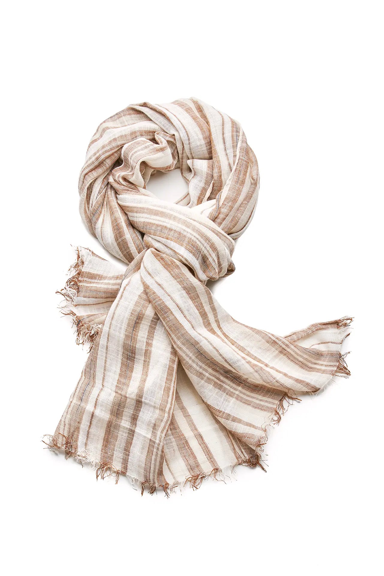 (Beige) Sommerschal Herren leicht 70x190 cm – lässig geknotet