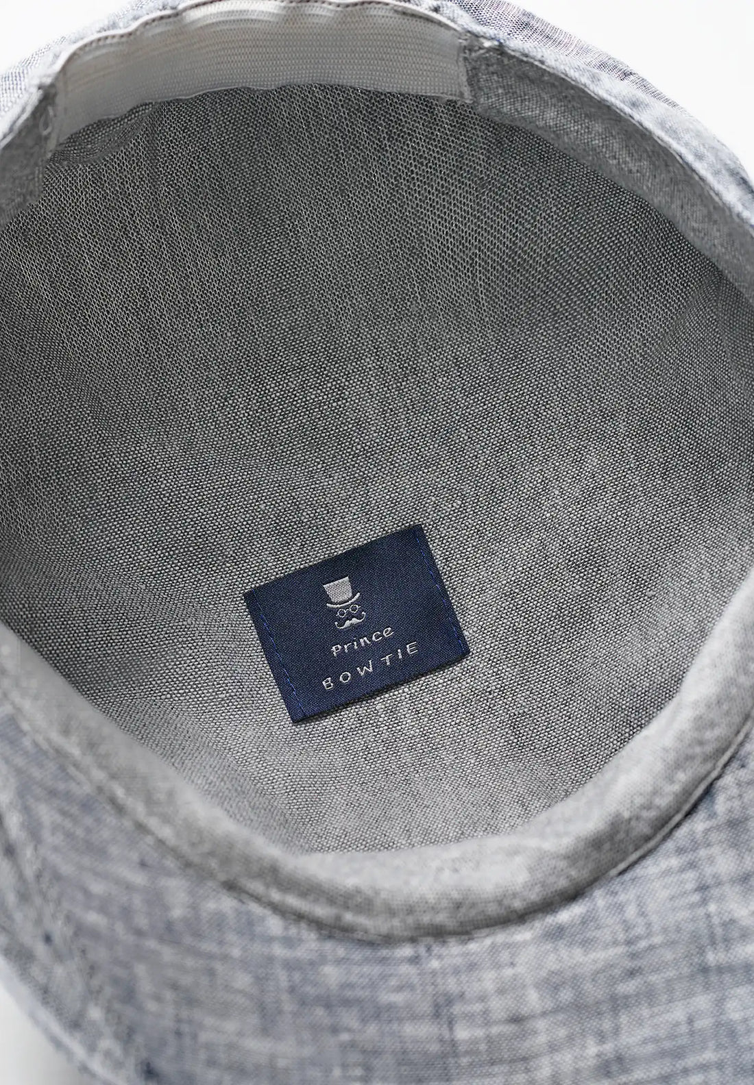 (Blau) Leinen-Ballonmütze Innenfutter Baumwolle – Prince Bowtie Label