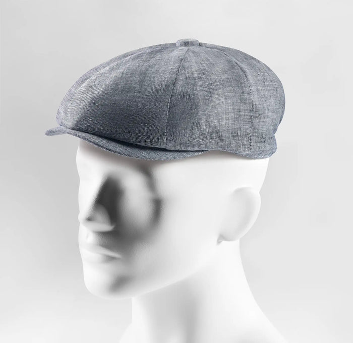 Ballonmütze Herren Leinen – Newsboy Cap