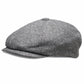 (Grau) Ballonmütze Tweed Newsboy Cap – Detailansicht schräg