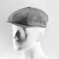 (Grau) Ballonmütze Herren Tweed Newsboy Cap – Seitenansicht auf Mannequin