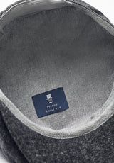 (Anthrazit) Ballonmütze Tweed – Innenseite mit Prince Bowtie Label