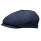 (Dunkelblau) Ballonmütze Tweed Newsboy Cap – Detailansicht schräg