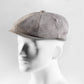 (Beige) Ballonmütze Herren Tweed Newsboy Cap – Seitenansicht auf Mannequin