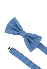 (Blau) fliege herren groessenband kragenweite einstellbar detail
