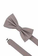 (Beige) seidenfliege picote vorgebunden mit verstellbarem groessenband