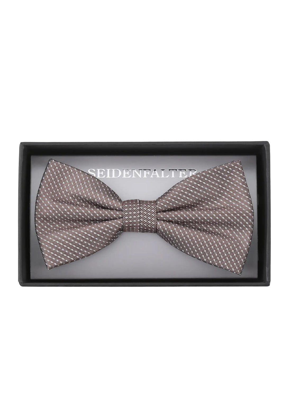 (Beige) vorgebundene fliege herren 100 prozent seide picote in geschenkbox
