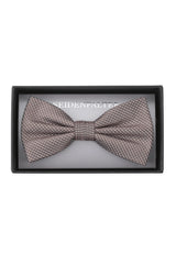 (Beige) vorgebundene fliege herren 100 prozent seide picote in geschenkbox