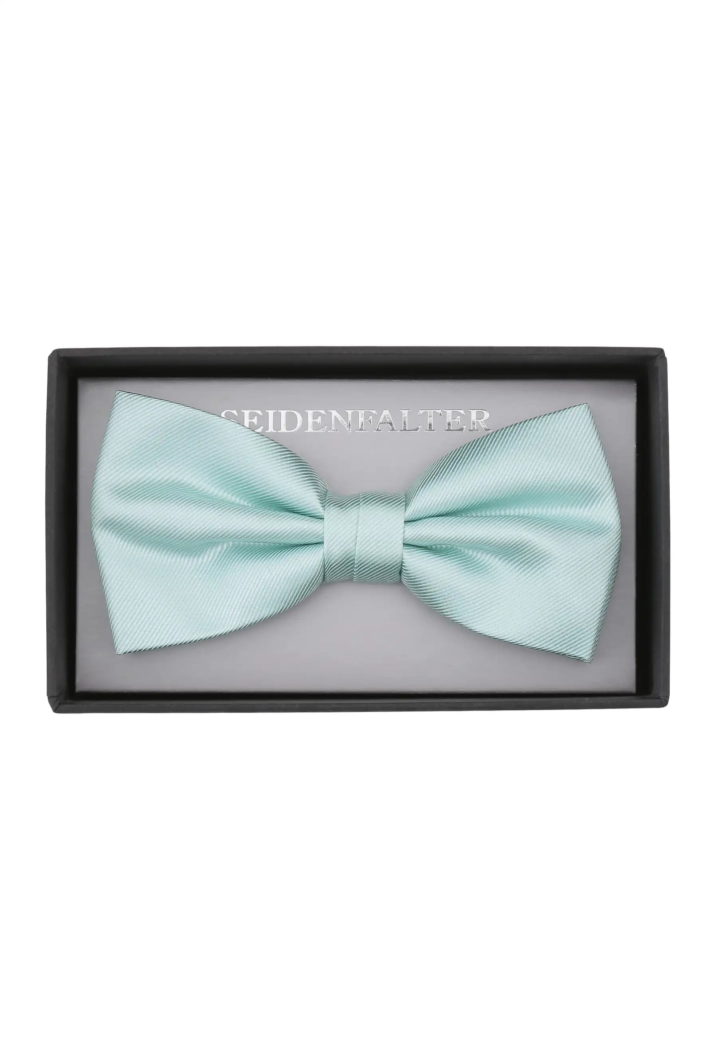 (Mint) Vorgebundene Herrenfliege aus 100% Seide in Mint in Geschenkbox