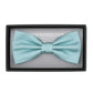 (Aqua) Vorgebundene Herrenfliege aus 100% Seide in Aqua in Geschenkbox