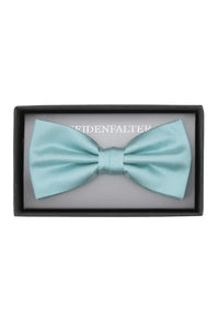 (Aqua) Vorgebundene Herrenfliege aus 100% Seide in Aqua in Geschenkbox