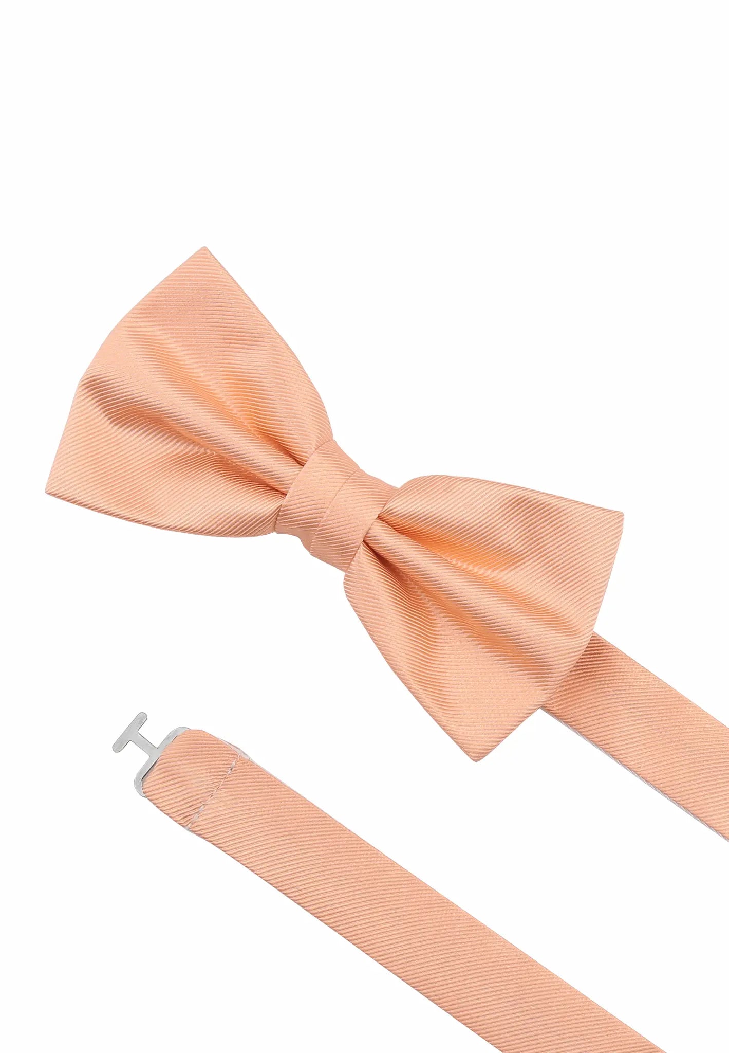 (Apricot) Seidenfliege Apricot vorgebunden Detailansicht mit verstellbarem Band