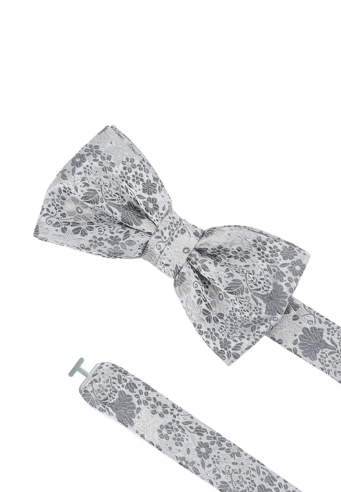 Hochzeitsfliege Einstecktuch Set Herren aus Seide – Floral