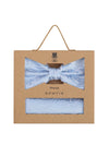 (Hellblau) Fliege Einstecktuch Set Herren Paisley Seide – Geschenkverpackung Prince Bowtie