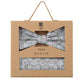 (Grau) Fliege Einstecktuch Set Medaillon-Muster – Geschenkverpackung Prince Bowtie