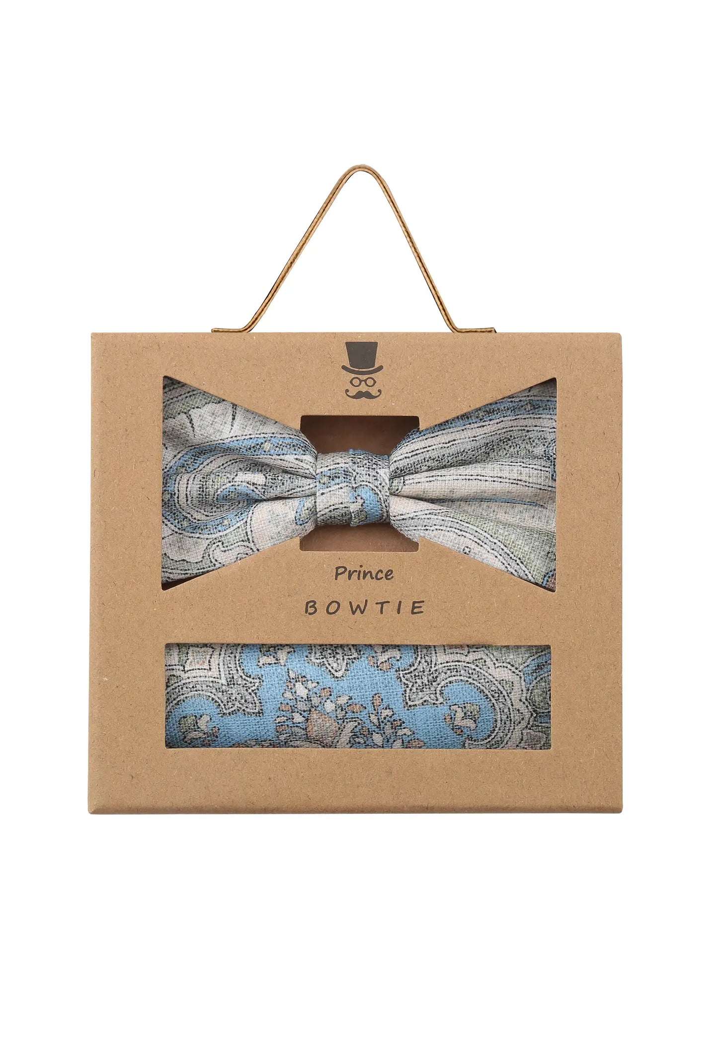 (Grün) Fliege Einstecktuch Set Paisley-Muster – Geschenkverpackung Prince Bowtie