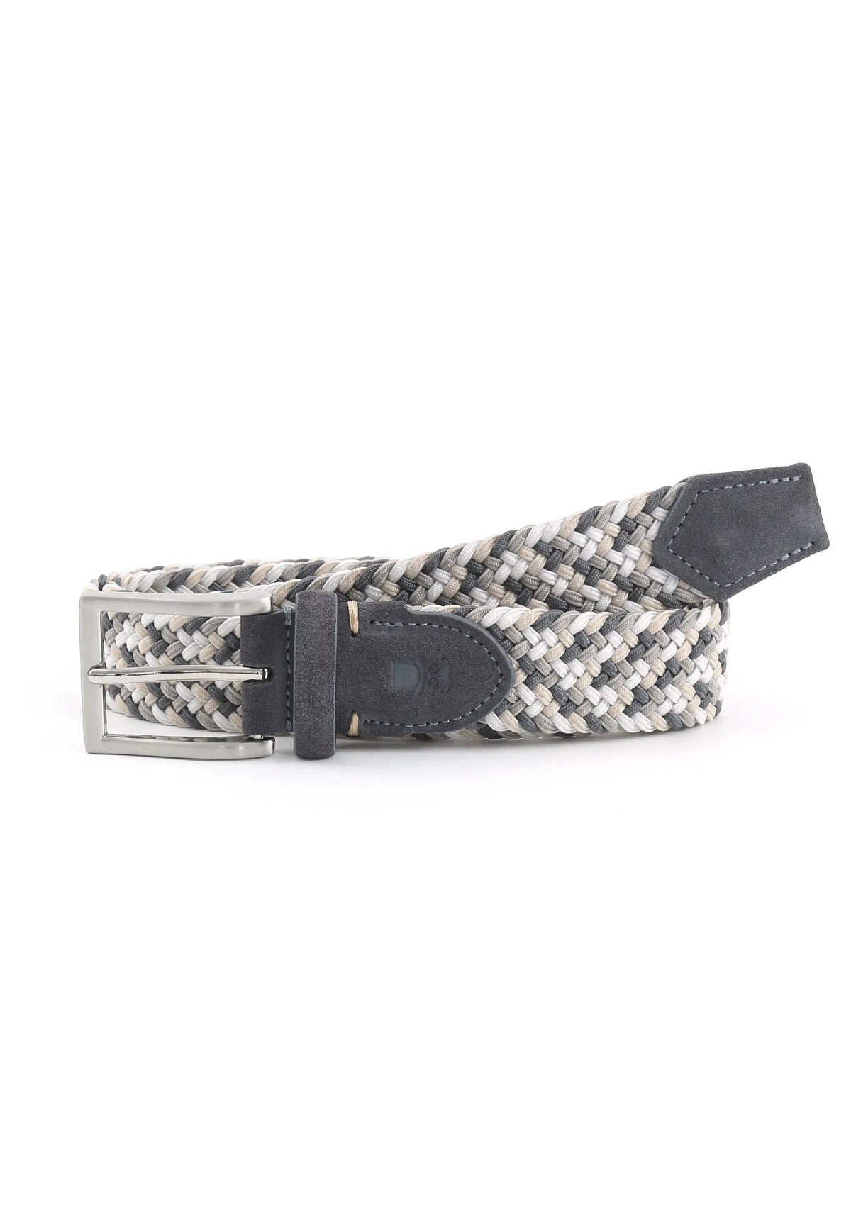 Flechtgürtel Herren elastisch - Multicolor - Grau / 85