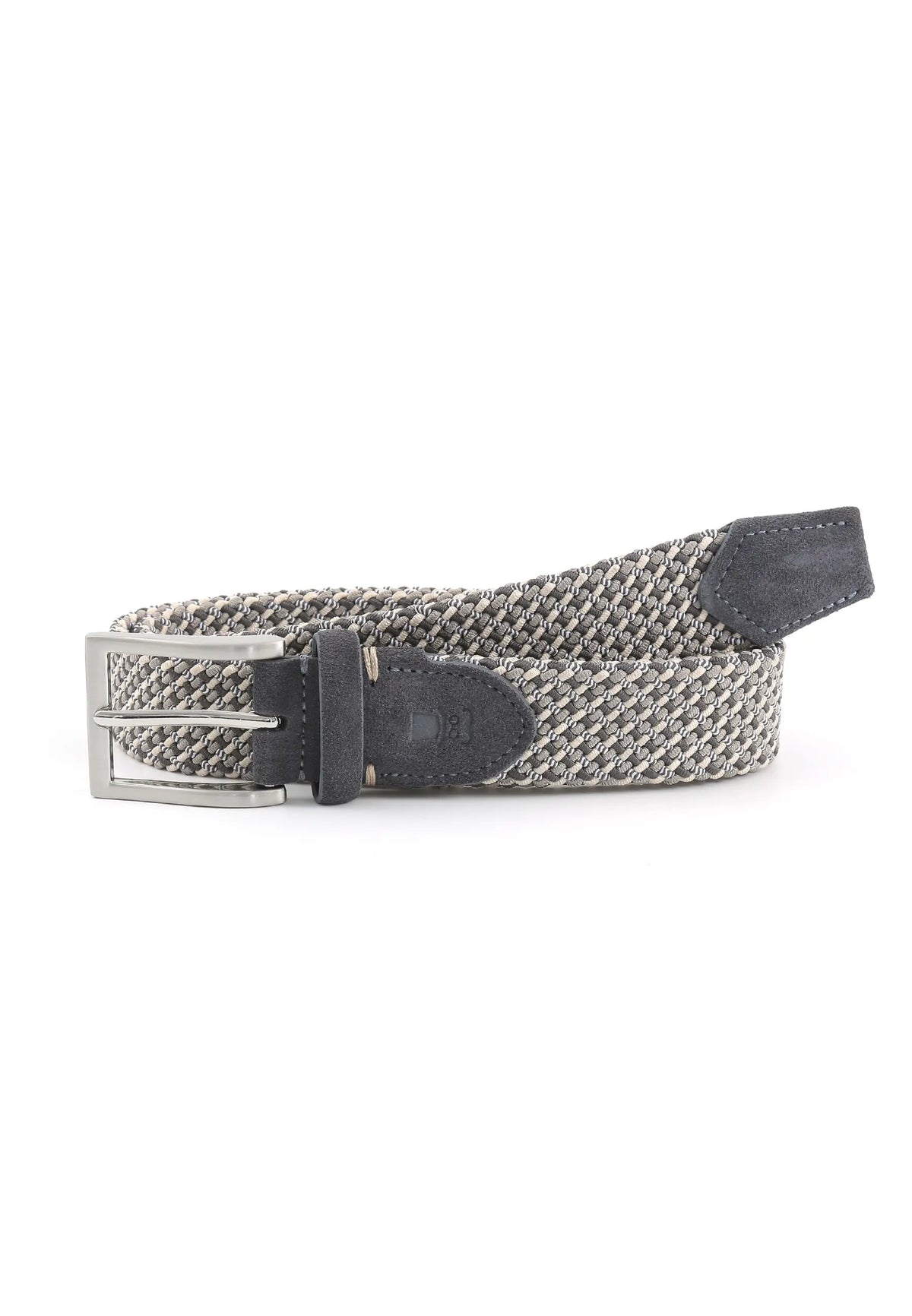 Flechtgürtel Herren elastisch - Meliert - Grau / 85