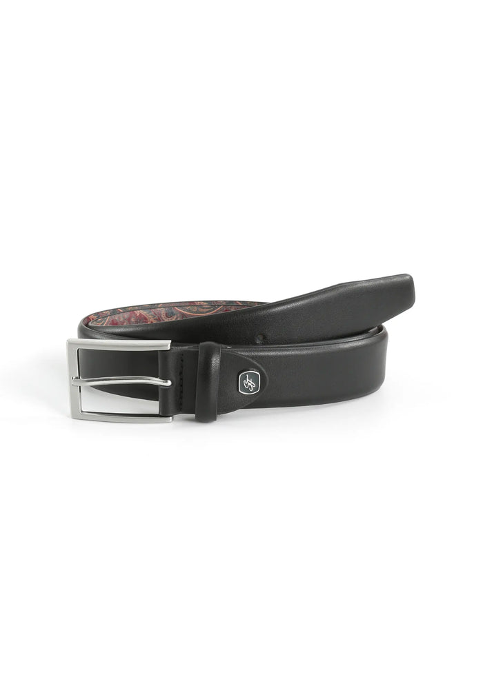 Ledergürtel Herren 3,5 cm – mit Paisley-Rückseite