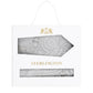 (Silber) Krawatte Einstecktuch Set Paisley Seide – Sterlington Geschenkbox Frontalansicht