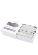 (Beige) Krawatte Einstecktuch Set Sterlington – Geschenkbox schräg geöffnet