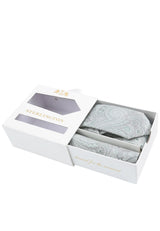 (Grün) Krawatte Einstecktuch Set Sterlington – Geschenkbox schräg geöffnet