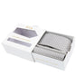 (Silber) Krawatte Einstecktuch Set Sterlington – Geschenkbox schräg geöffnet