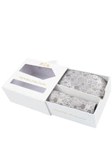 (Taupe) Krawatte Einstecktuch Set Sterlington – Geschenkbox schräg geöffnet