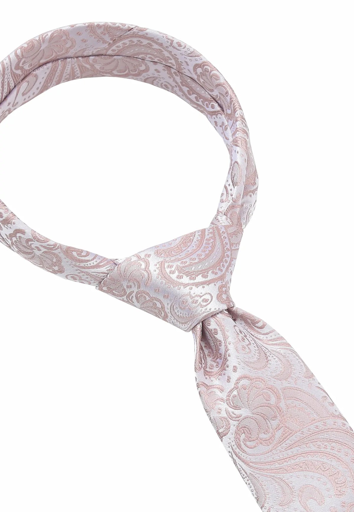 (Altrosa) Krawatte Paisley Seide – Knotendetail