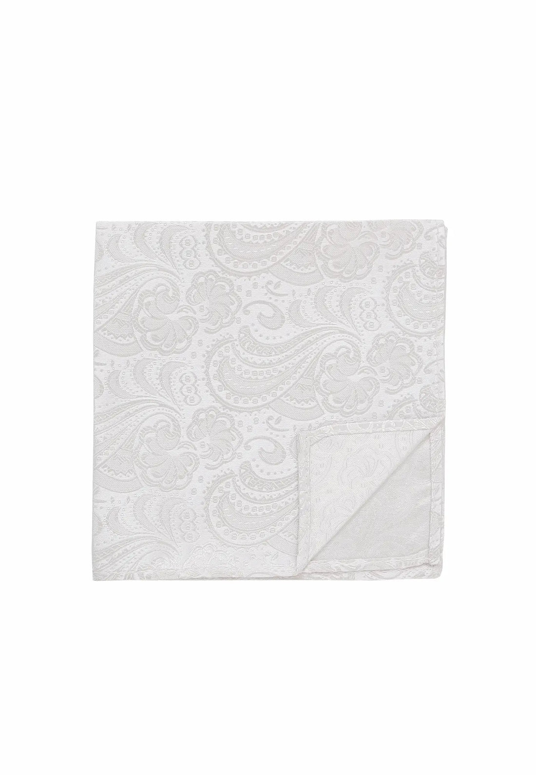 (Off-White) Einstecktuch Paisley Seide – Detailansicht Rückseite