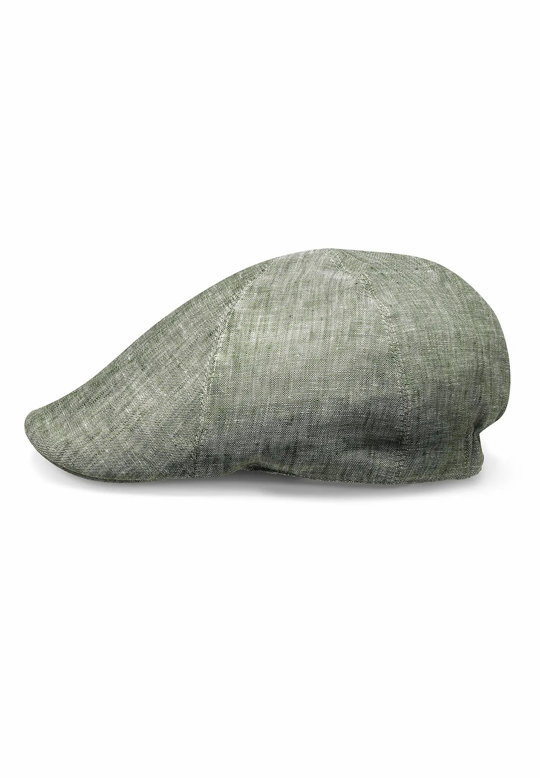 (Mint) Flat Cap Herren aus Leinen – Schiebermütze Detailansicht