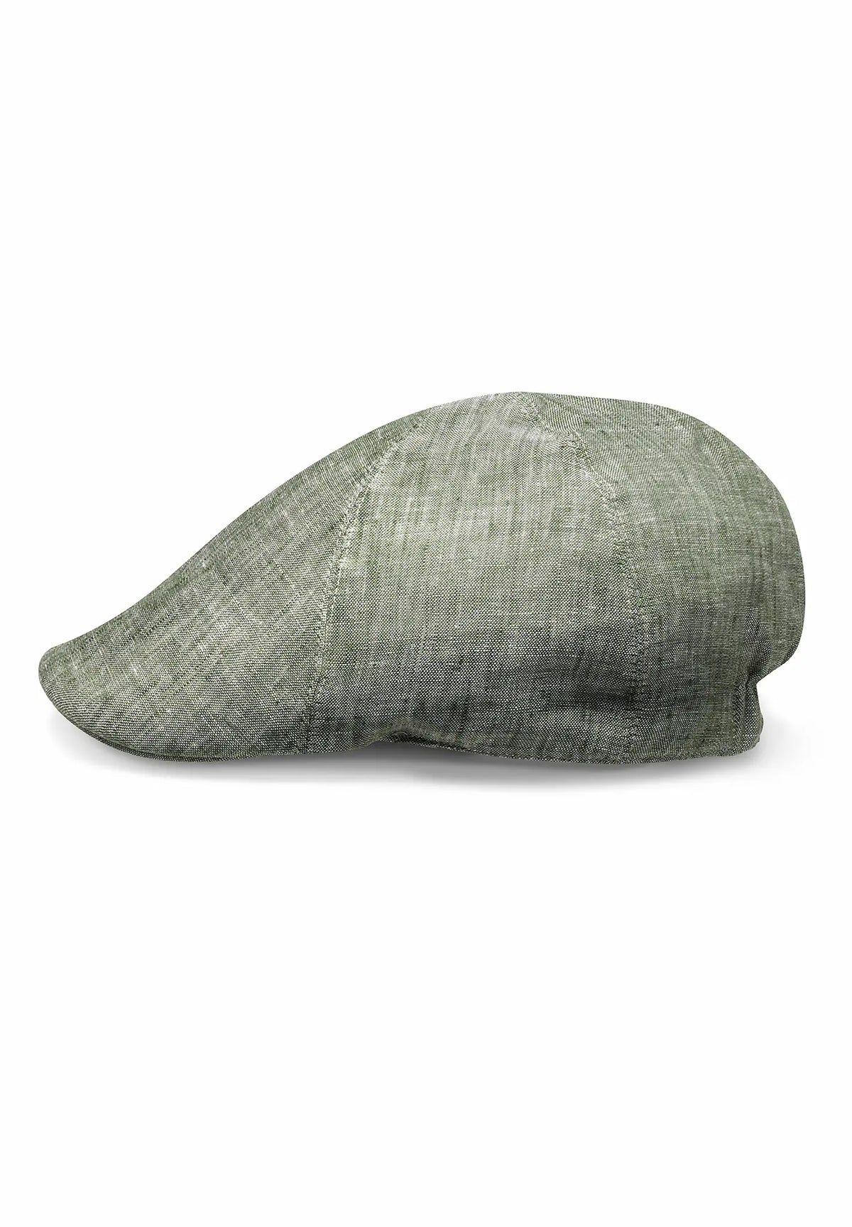(Mint) Flat Cap Herren aus Leinen – Schiebermütze Detailansicht