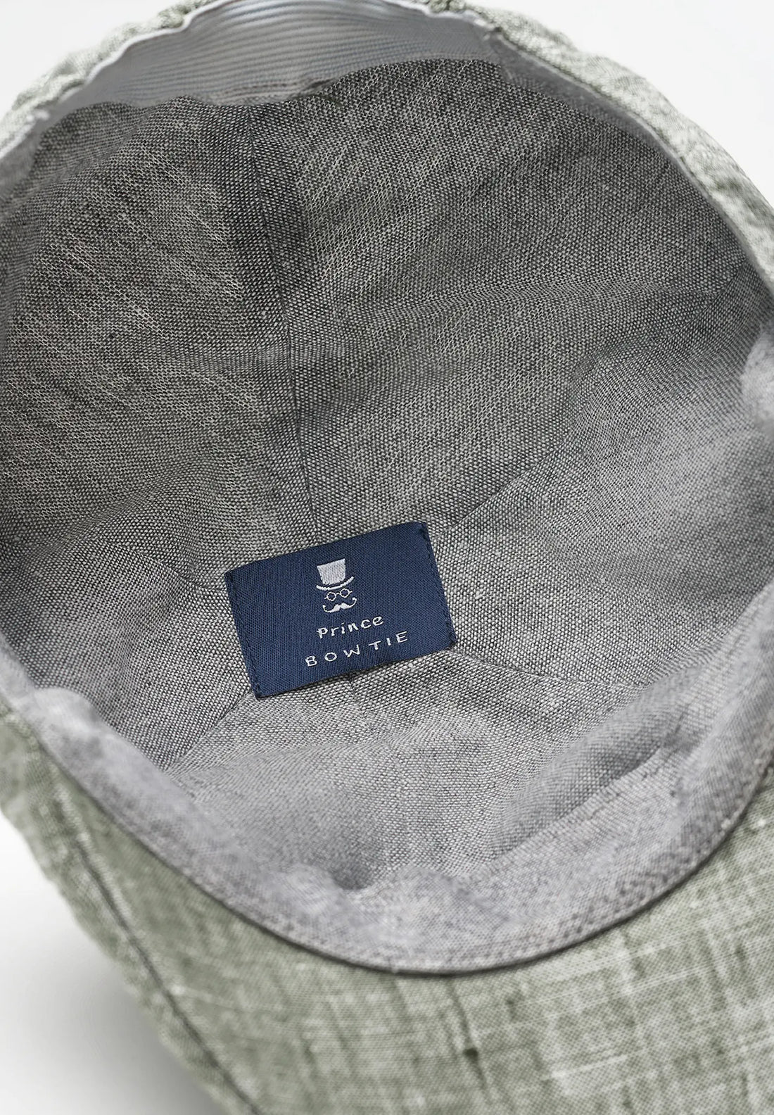 (Mint) Leinen-Schiebermütze Innenfutter Baumwolle – Prince Bowtie Label