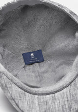 (Grau) Leinen-Schiebermütze Innenfutter Baumwolle – Prince Bowtie Label