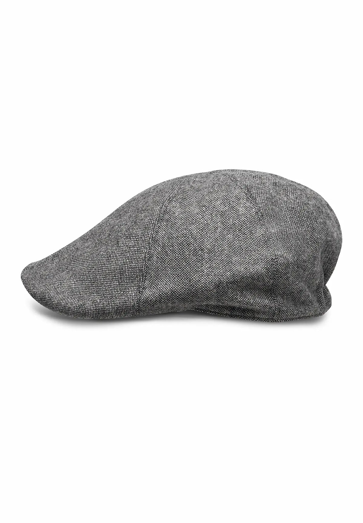 (Grau) Schiebermütze Herren Tweed – Draufsicht