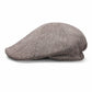(Beige) Schiebermütze Herren Tweed – Draufsicht