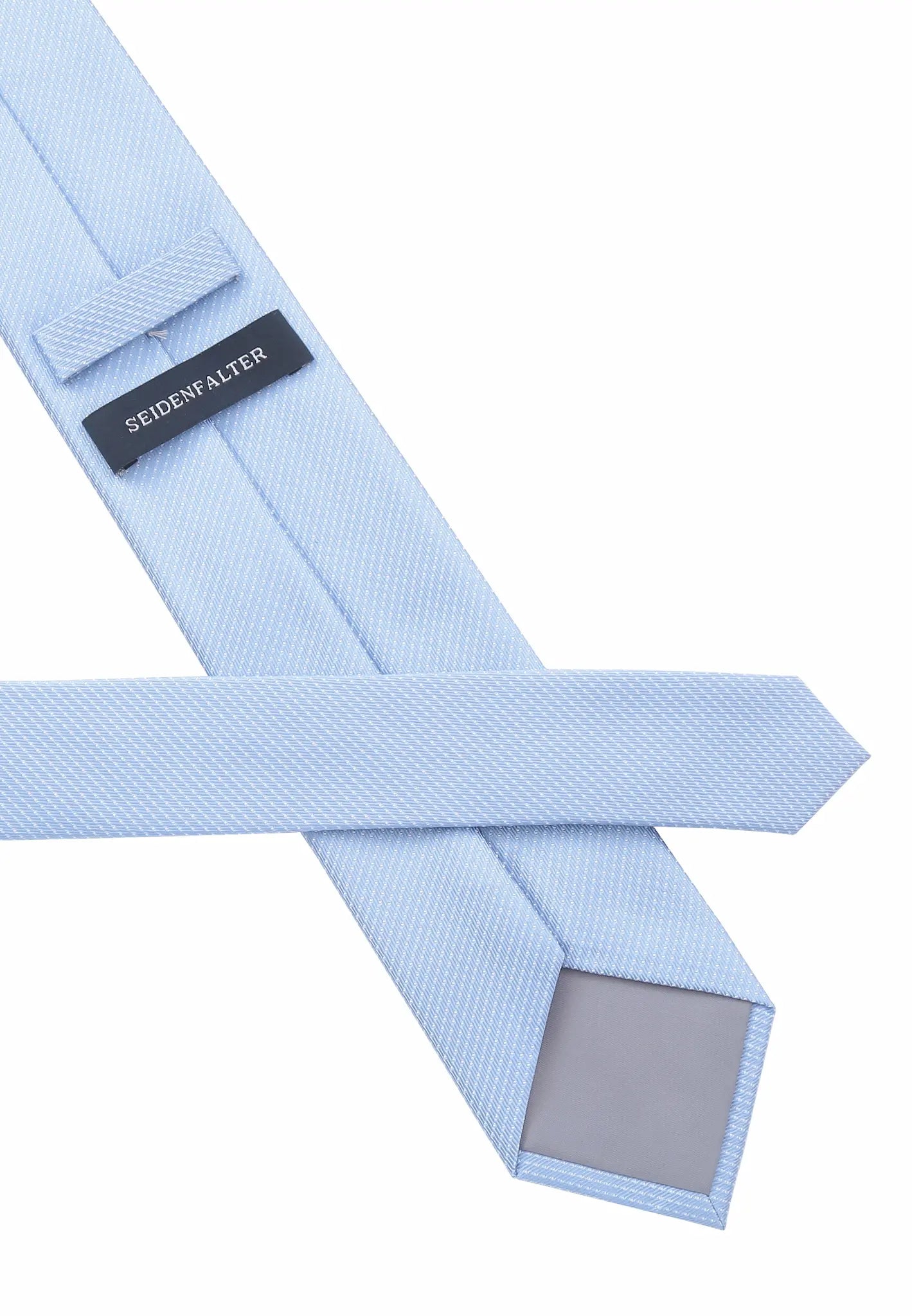 (Hellblau) seidenkrawatte herren picote verarbeitung label naht detail