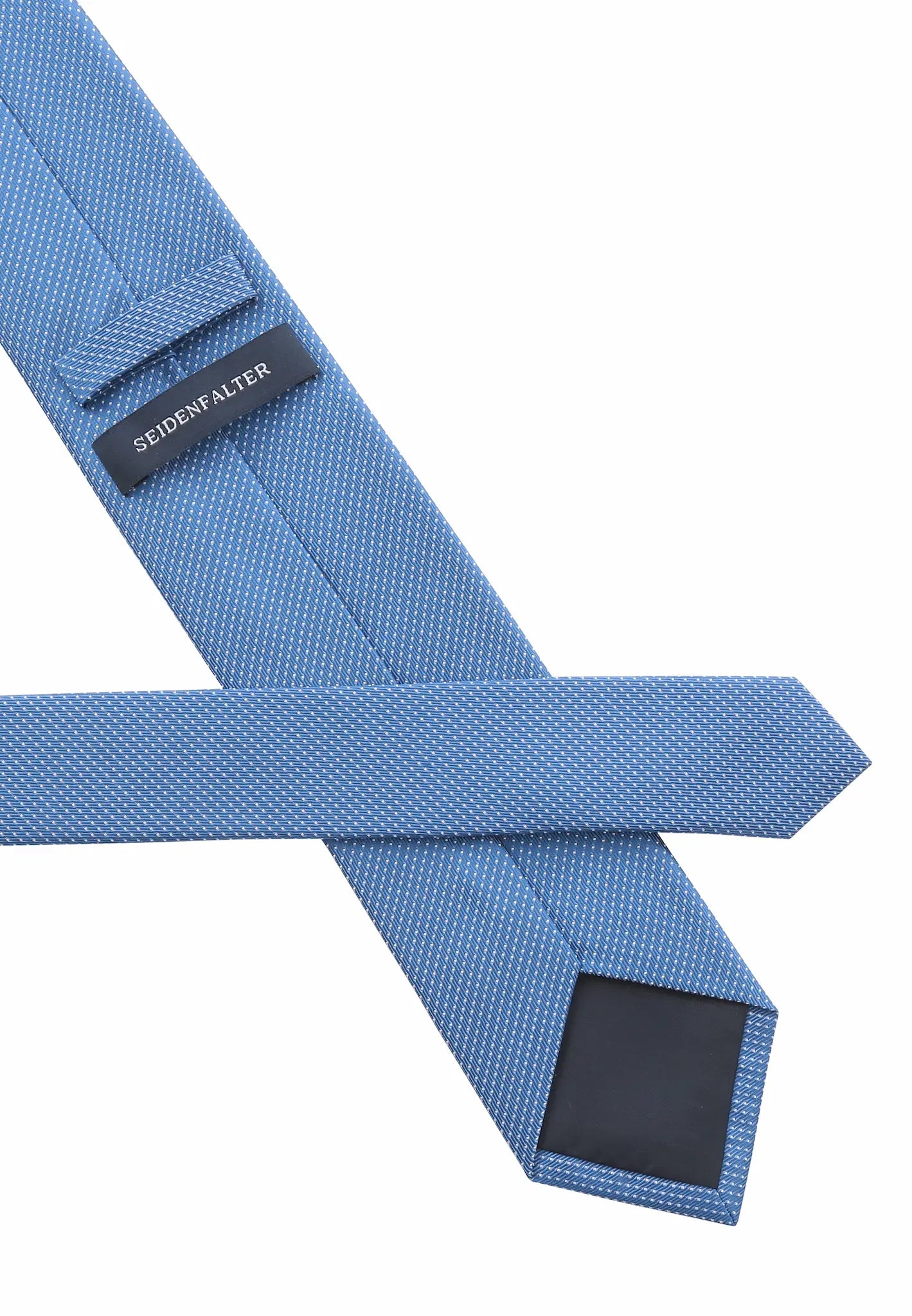 (Blau) seidenkrawatte herren picote verarbeitung label naht detail