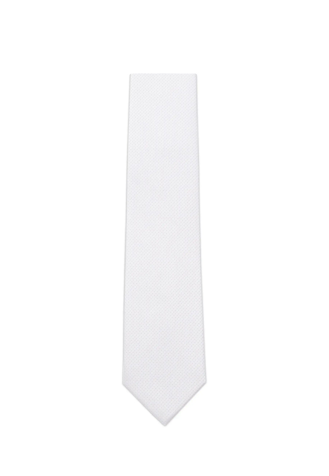 (Weiß) krawatte herren 100 prozent seide picote 7 cm gerollt