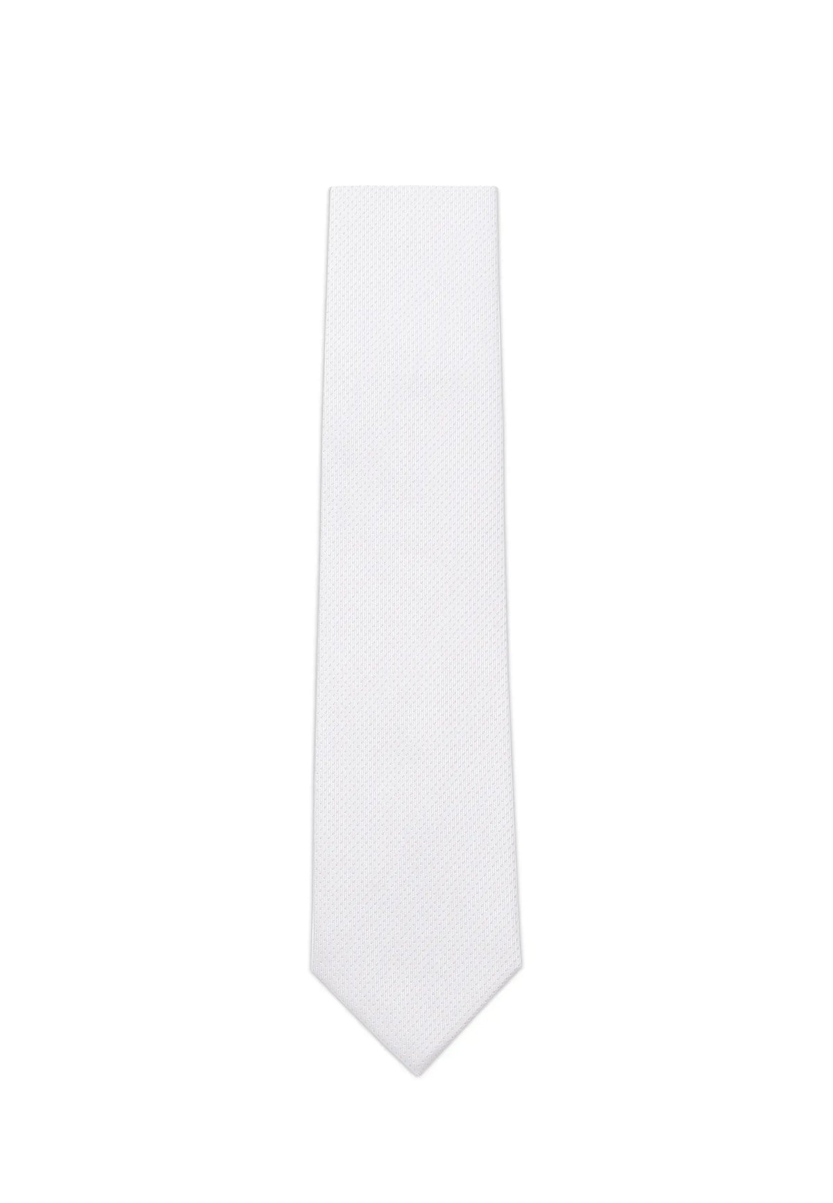 (Weiß) krawatte herren 100 prozent seide picote 7 cm gerollt