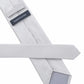 (Hellgrau) seidenkrawatte herren picote verarbeitung label naht detail
