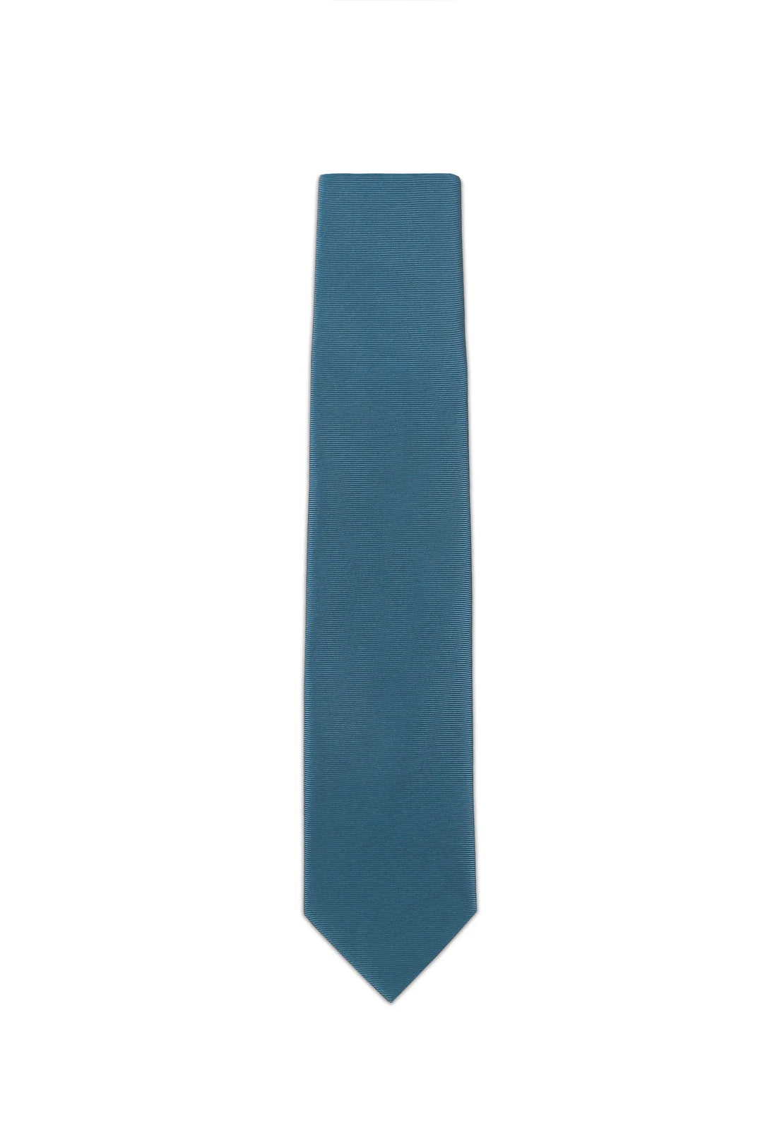 (Petrol) Uni Krawatte 7cm–7.5cm flach Frontansicht