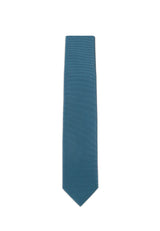 (Petrol) Uni Krawatte 7cm–7.5cm flach Frontansicht